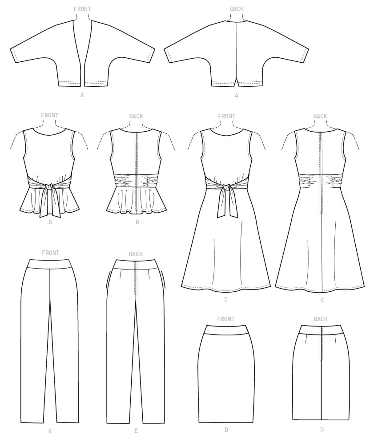 Sewing Pattern Misses' Dolmansleeve Jacket Attachedsash Etsy