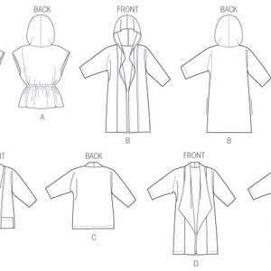 Sewing Pattern for Womens Hooded or Shawl Collar Cardigans - Etsy