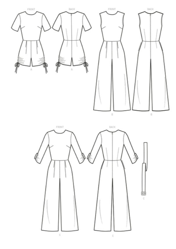 Sewing Pattern for Womens Romper Jumpsuits & Belt Mccalls | Etsy