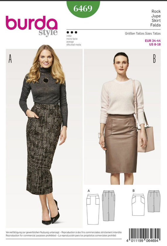 Sewing Pattern Womens Skirt Pattern, Burda Style Pattern