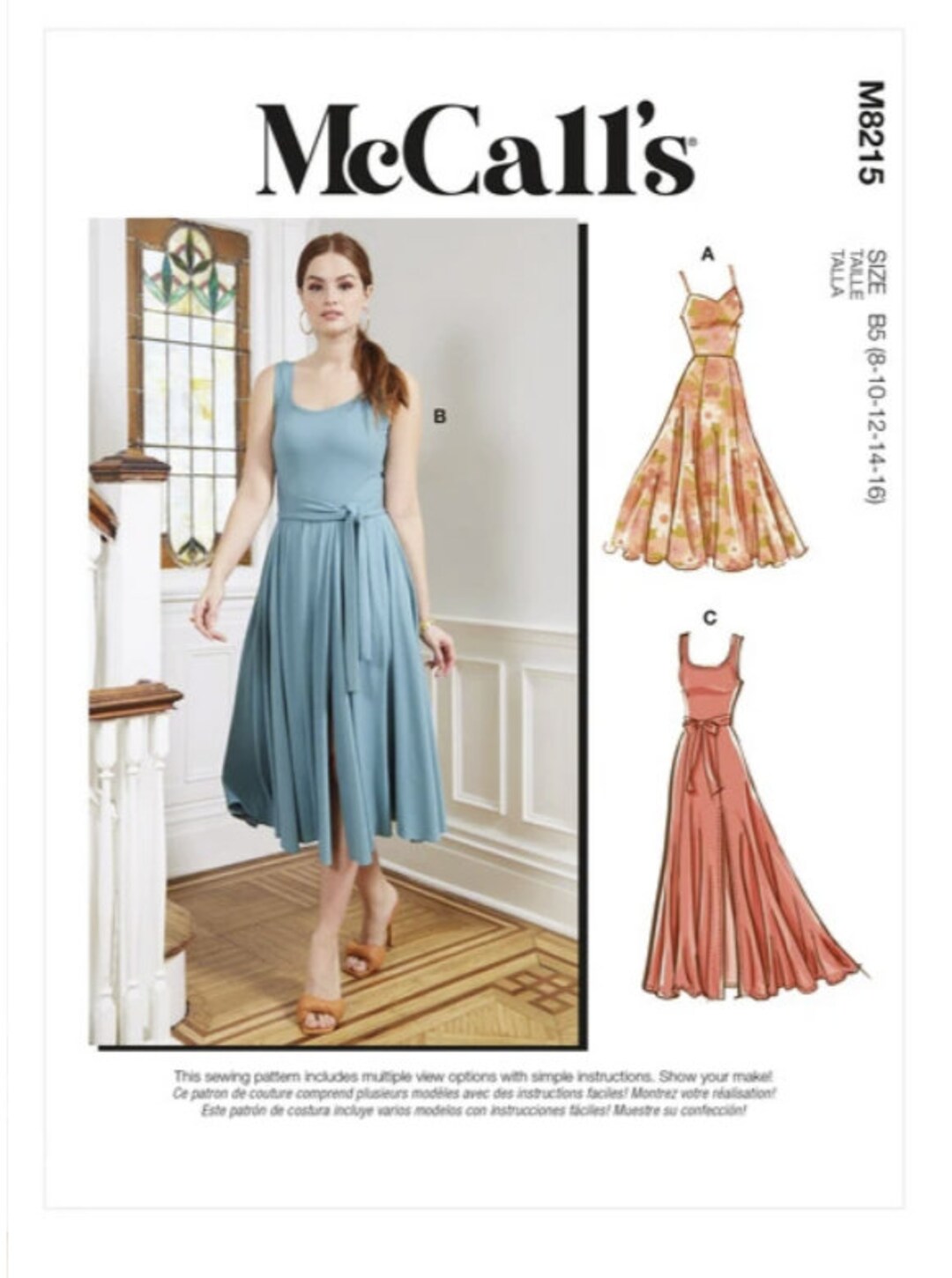 Sewing Pattern for Womens Dresses, Mccalls Pattern M8215, New Pattern ...