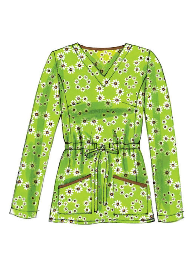 Sewing Pattern for Misses'/women's Scrubs Tops and Etsy