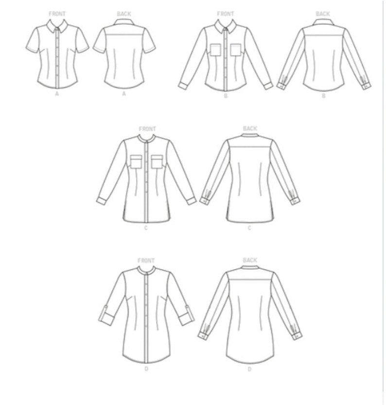 Sewing Pattern for Womens Shirts Butterick Pattern B6852 | Etsy