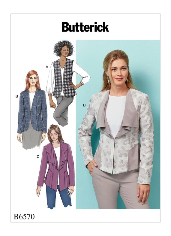 Sewing Pattern for Misses' Vest and Jackets Butterick | Etsy