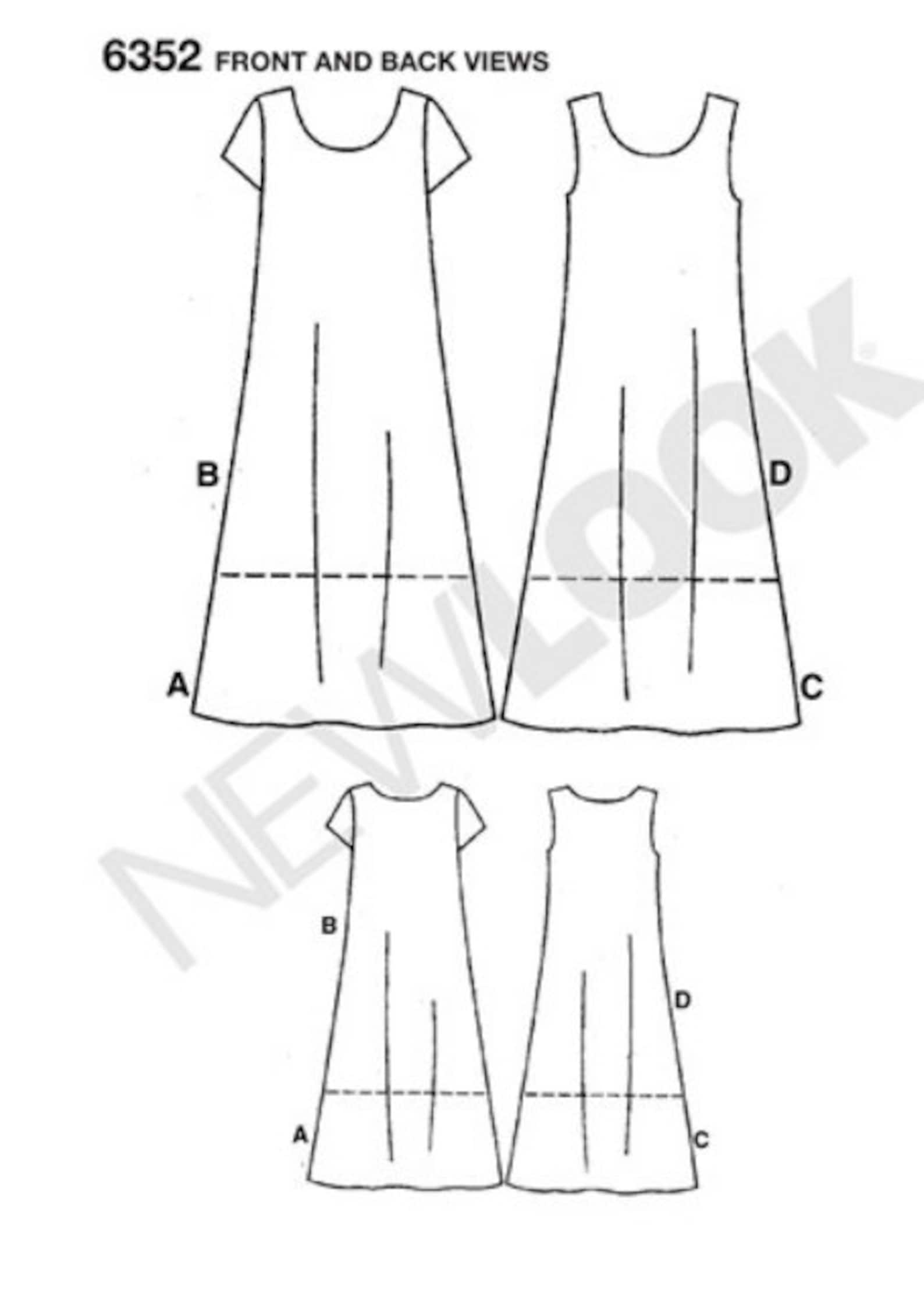 Sewing Pattern for Womens Dress in Misses Sizes Easy Sew Etsy