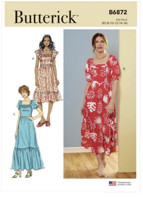 Sewing Pattern for Womens Dresses Butterick Pattern B6872 - Etsy