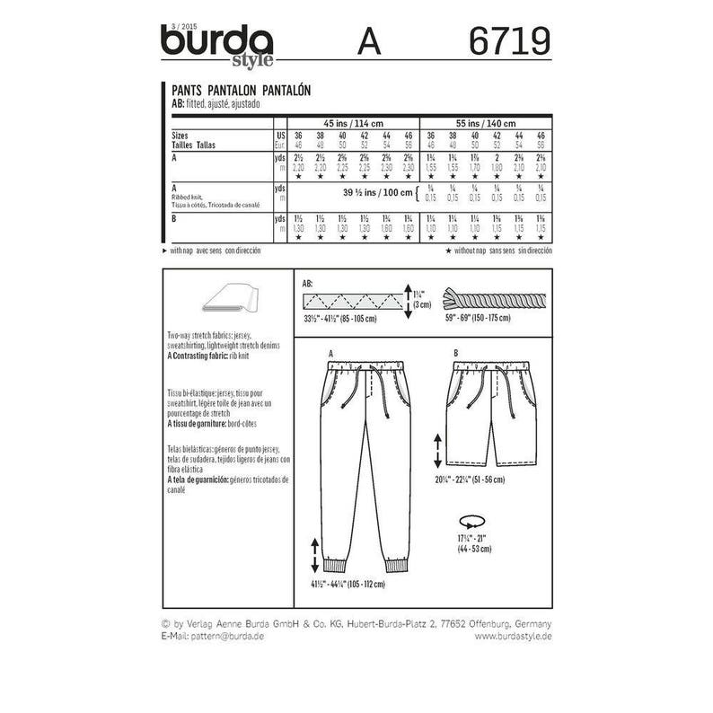 Sewing Pattern Men's Jogging Pants Burda Style Pattern - Etsy