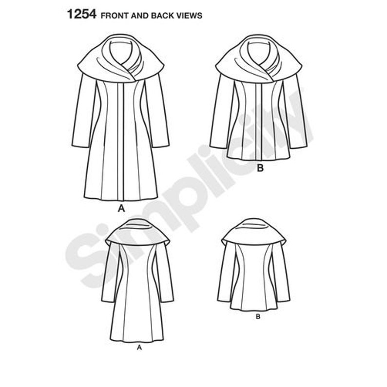 Sewing Pattern for Womens Coats Leanne Marshall Easy Lined Coat or Jacket, Simplicity Pattern 1254, Hooded Coat Jacket image 7