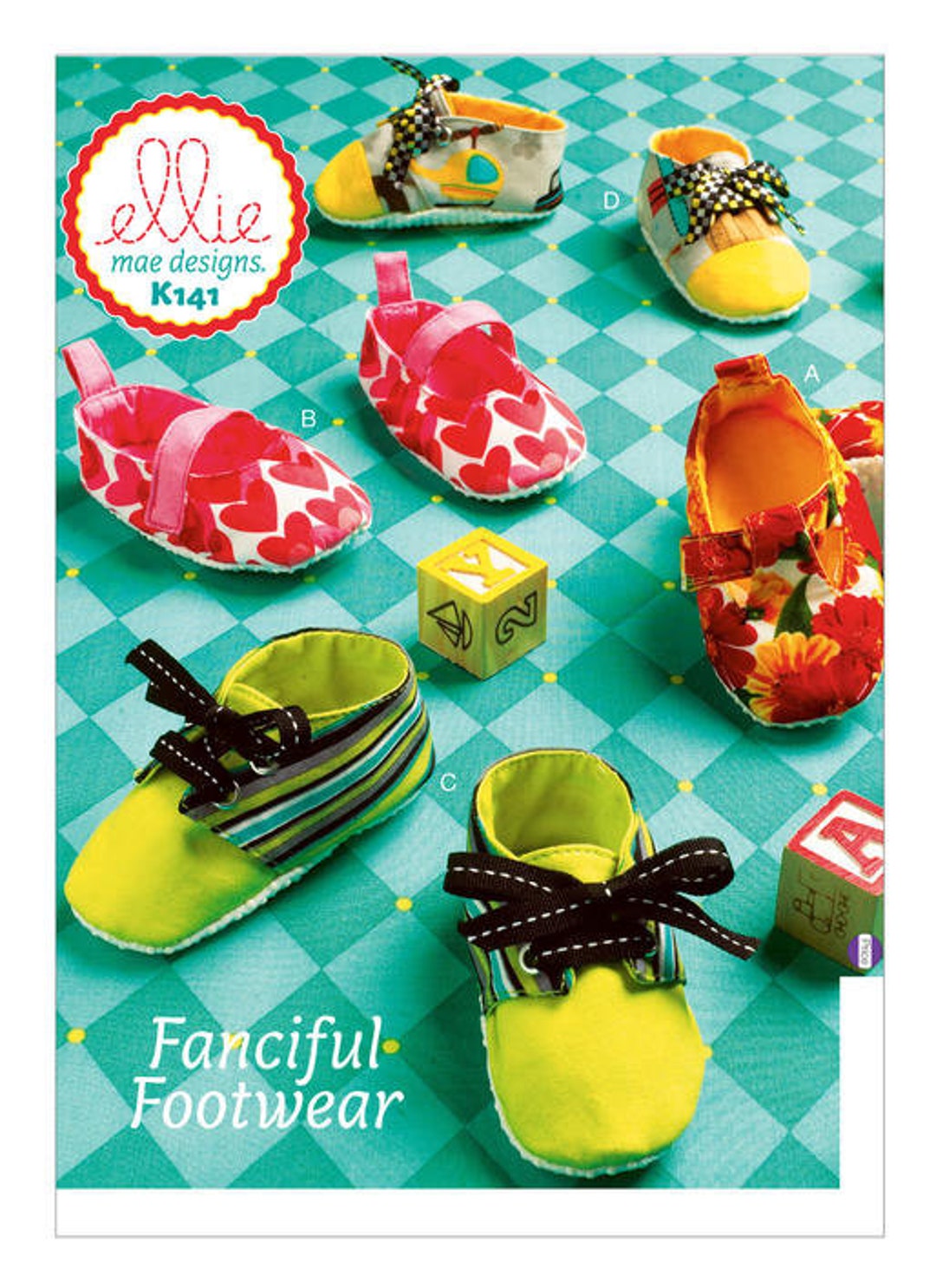 Sewing Pattern for Infants' Footwear, Baby's Booties and Crib Shoes