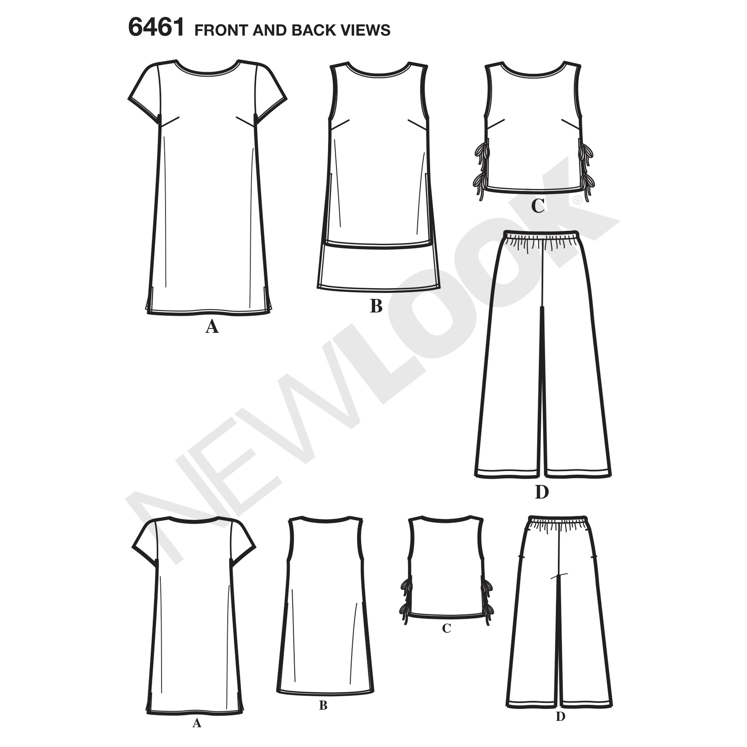 Sewing Pattern for Womens Dress, Tunic, Top & Cropped Pants, New Look ...
