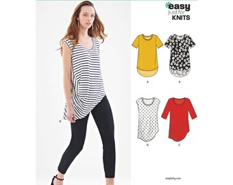 Sewing Pattern for Womens Tops in Misses Sizes, New Look Pattern N6556, New Pattern, Easy Sew Top Collection, Womens Tops in Stretch Knits
