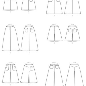 Sewing Pattern for Womens' Wide-leg Shorts, Culottes and Skirts, Mccall ...