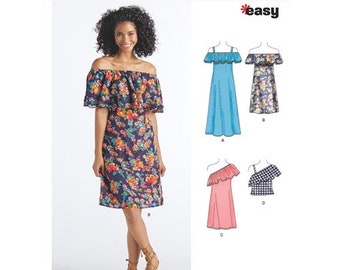 Sewing Pattern for Womens Dresses & Top, New Look Pattern N6507, New Pattern, Maxi Dress, Summer Dress, Summer Top, Off Shoulder Variations