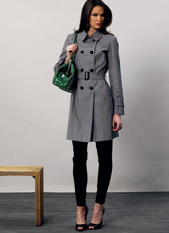 Sewing Pattern For Misses Double Breasted Trench Coats W Etsy