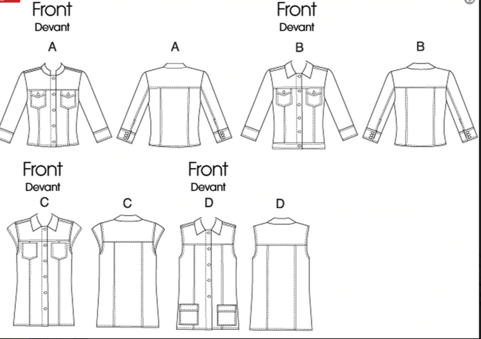 Sewing Pattern for Misses' Patchpocket Jackets Butterick Etsy