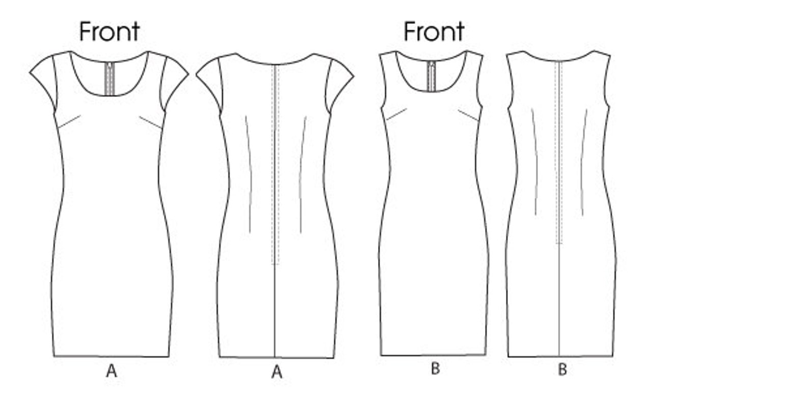 Sewing Pattern Womens Scoopneck Dresses in Misses and Plus Etsy