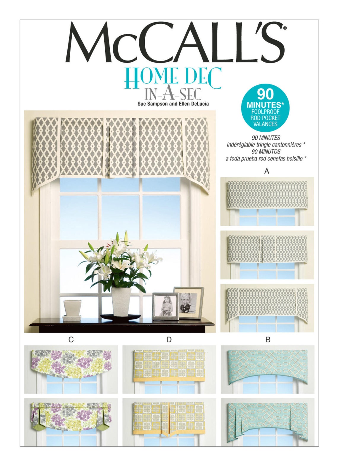Sewing Pattern for Window Valances in Four Styles Etsy