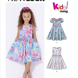 Sewing Pattern for GIRLS Dresses, New Look Pattern N6726, New Pattern, Girls Toddler 1/2 to 3 & Girls 4 to 8 Summer Dresses