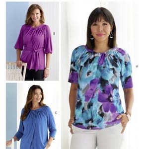 Butterick Pattern b6829misses' Easy Knit Tops & Sashmisses Butterick Pattern b6829misses' Easy Knit Tops & Sashmisses