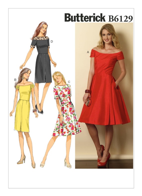 Sewing Pattern for Womens Off-the-shoulder or Yoke Dresses - Etsy