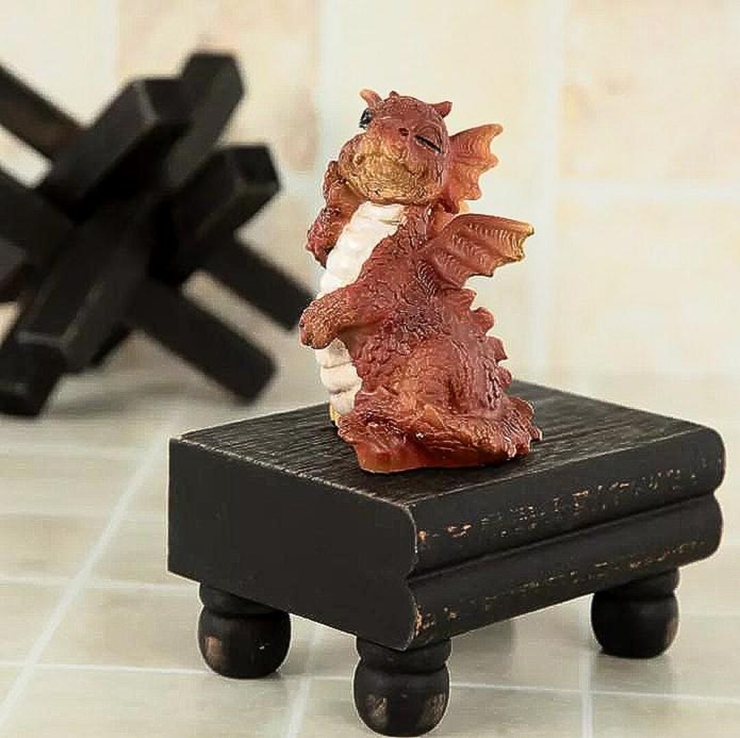 Winking Dragon Fairy Garden Miniature Red Dragon Winking (resin) for Your Fairy Garden ...