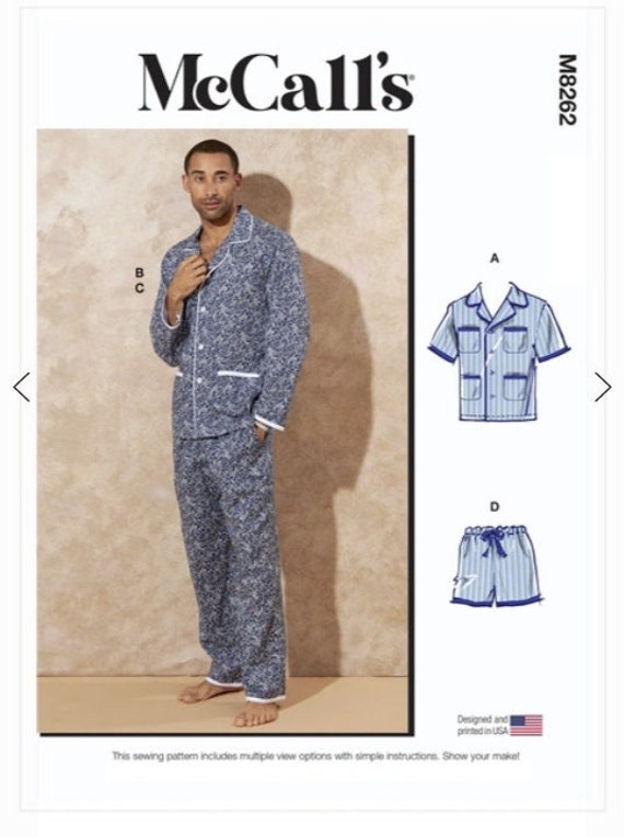 Sewing Pattern for Men s PAJAMAS Mccalls Pattern M8262 New Pattern Mens Sleep Pants Pajama Pants Pajama Shorts Pajama Tops Etsy Canada