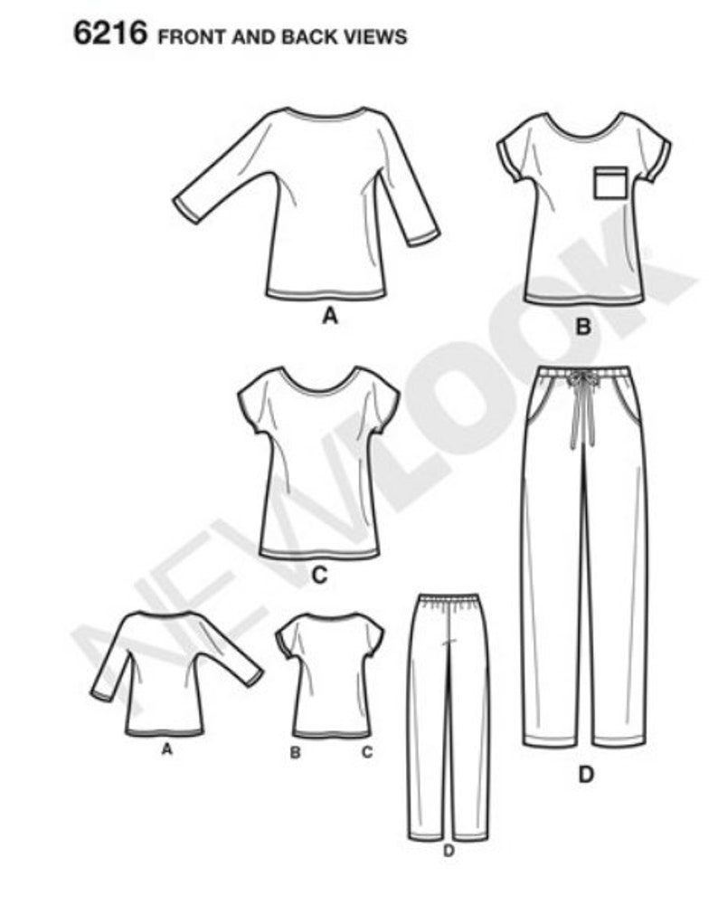 Sewing Pattern for Womens Knit Tops and Pants New Look Etsy