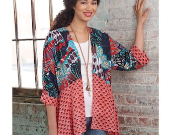 Sewing Pattern for Womens' Fashion Kimonos in sizes XXS to XXL, Simplicity Pattern 8172, Open Cardigan Pattern, New Pattern, Tunic, Jacket