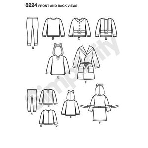 Sewing Pattern for Toddler's Robe and Knit Pants and Tops - Etsy