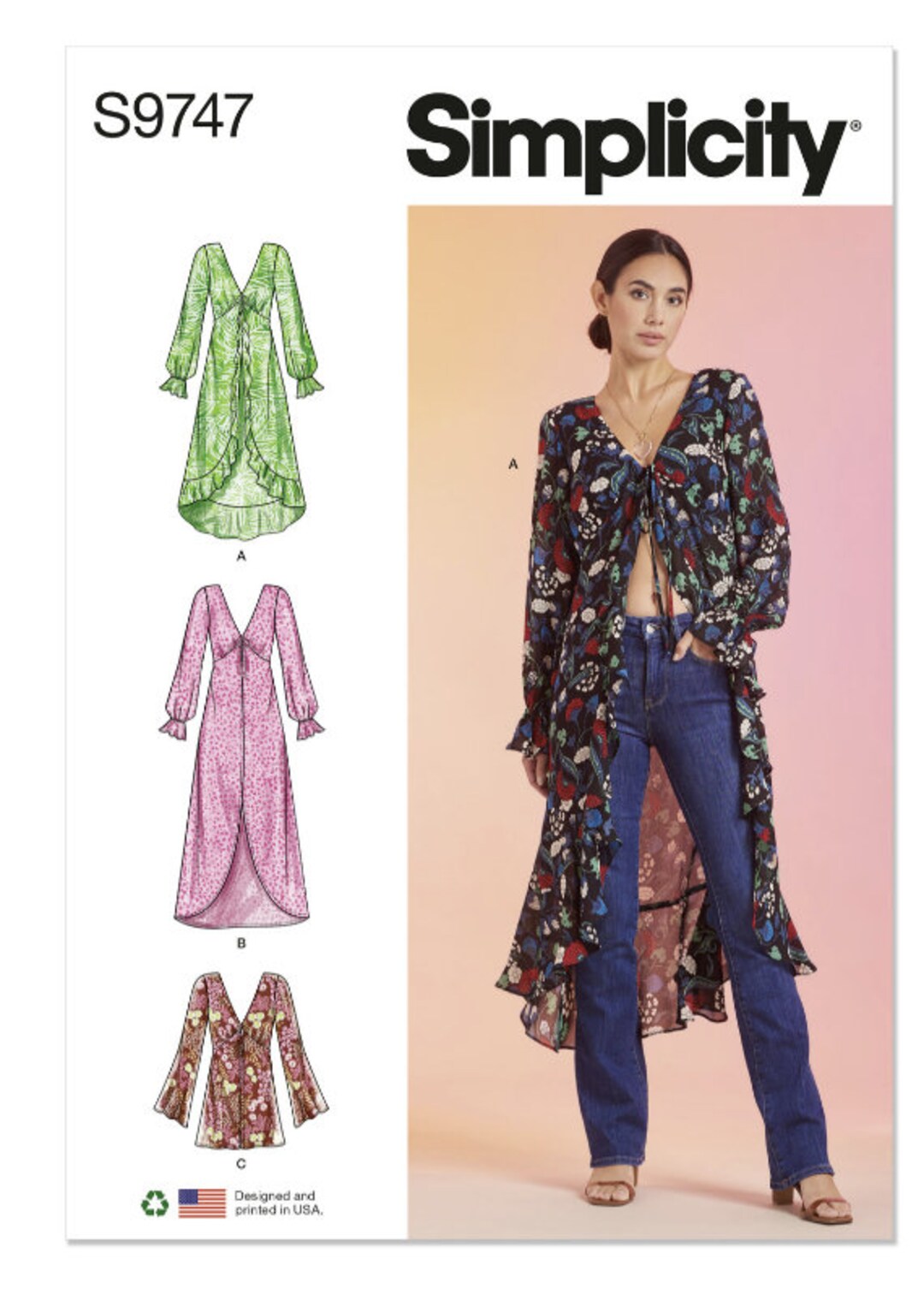 Sewing Pattern for Womens' Fashion Dusters in Sizes 8 to Etsy