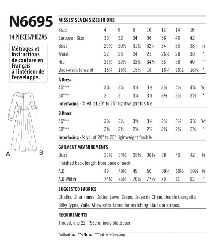 Sewing Pattern for Womens Dress in Misses Sizes New Look - Etsy