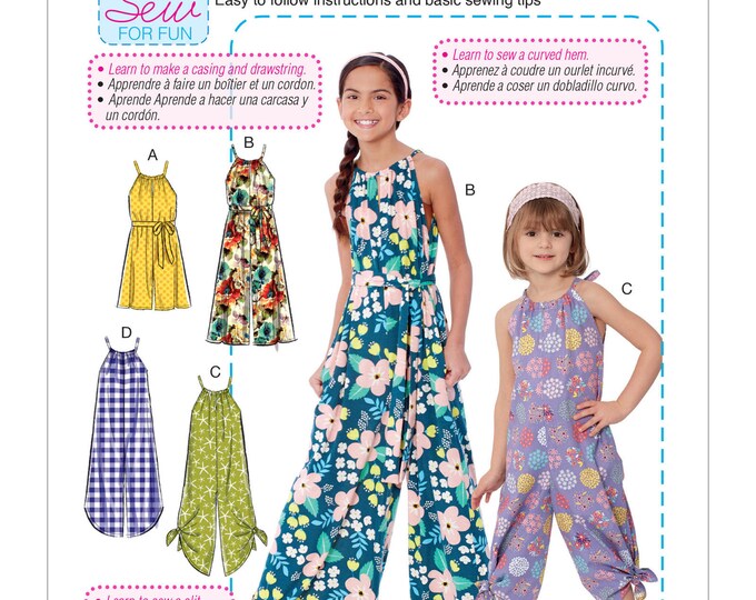 Sewing Pattern for Children's/girls' Romper, Jumpsuit, Mccalls Pattern ...