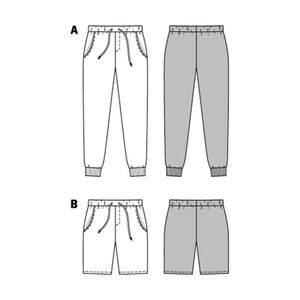 Sewing Pattern Men's Jogging Pants, Burda Style Pattern 6719, Young ...