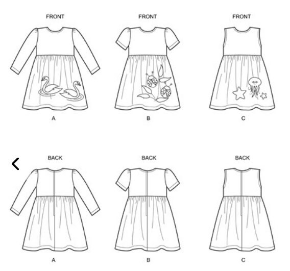 Sewing Pattern for TODDLERS Dresses With Appliques New Look Etsy