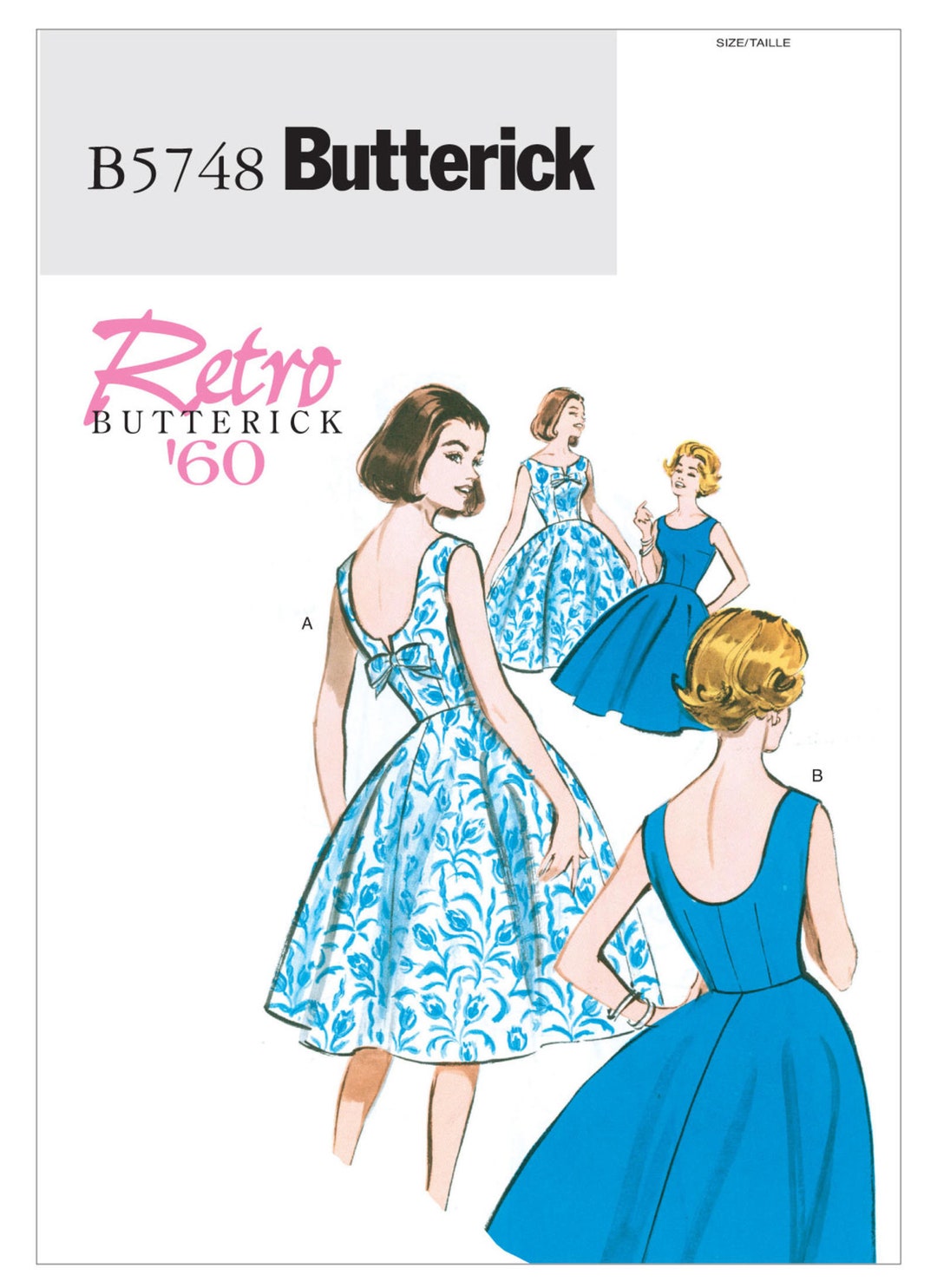 Sewing Pattern for Womens and Misses Petite Flared Dresses
