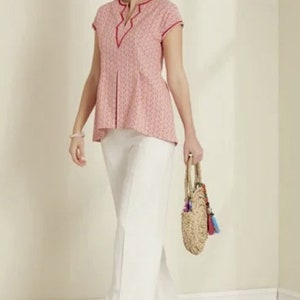 Cartamodello New Look N6672: Top O Tunica Donna Con Pieghe Taglie Forti (8-20)