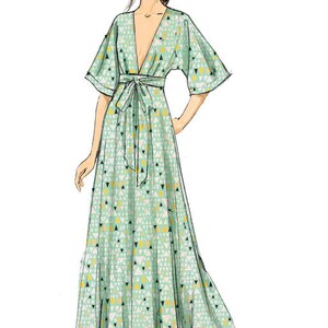 Sewing Pattern Womens DEEP-V Kimono-style Dresses, Vogue Pattern V1735 ...