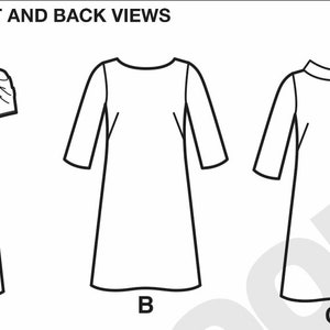 Sewing Pattern for Womens Dress in Misses Sizes, Shift Dress W ...