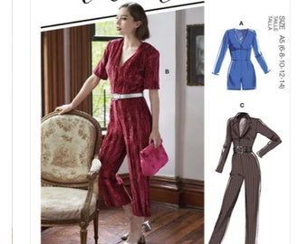 Pattern Puff Sleeve Romper Jumpsuit With Belt main image 0