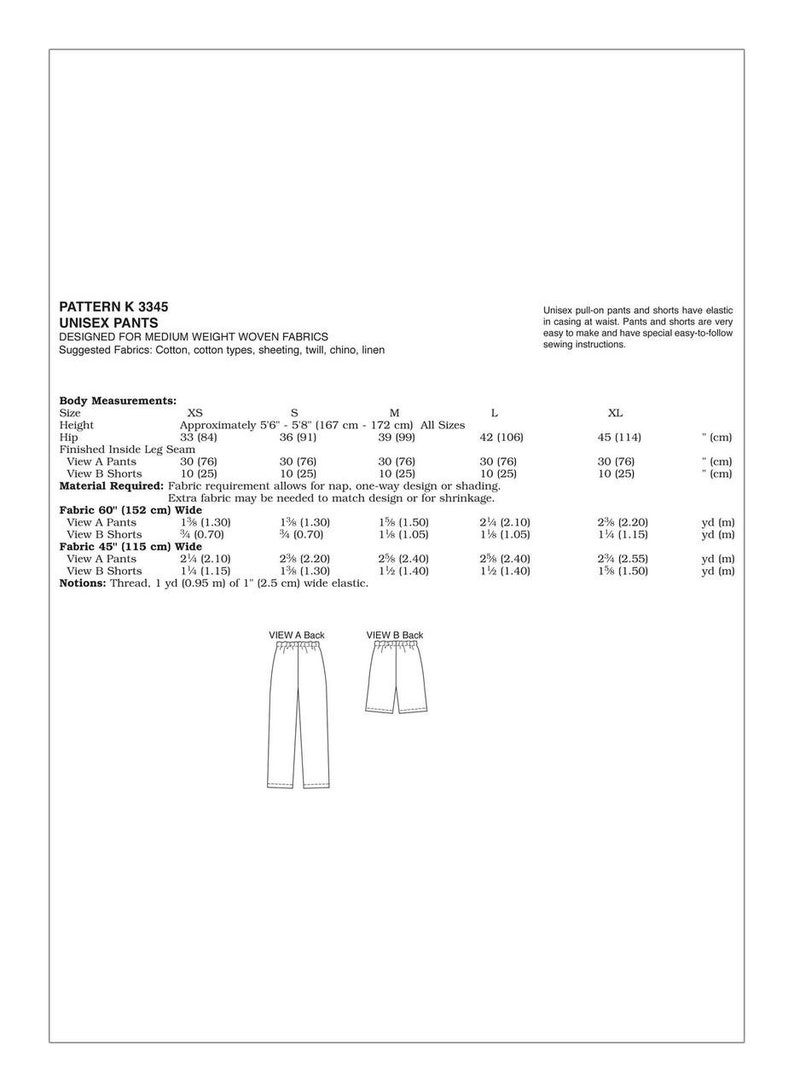 Sewing Pattern for Men's/women's Shorts and Pants - Etsy