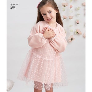 Sewing Pattern for Child's Dresses, Simplicity Pattern 8755, New ...