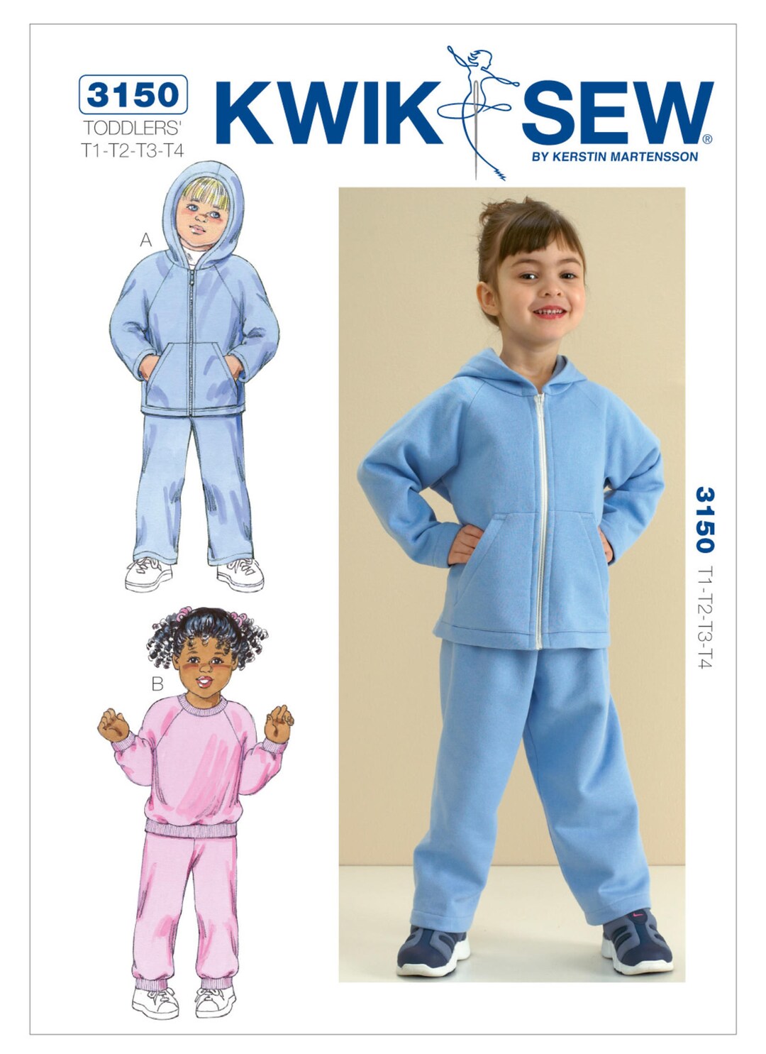 Sewing Pattern for Toddlers' Shirts and Pants, Kwik Sew Pattern K3150 ...