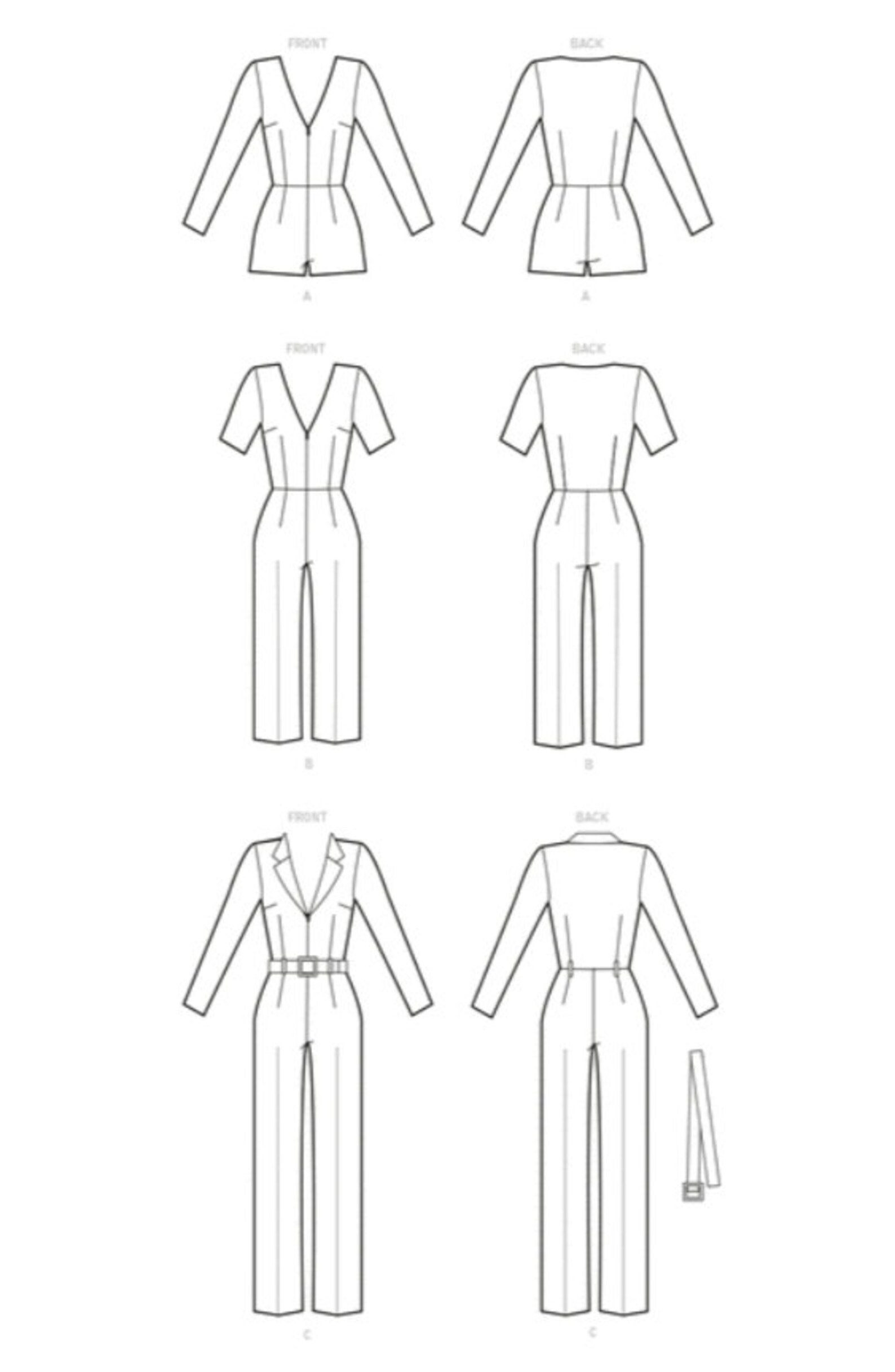 Sewing Pattern for Womens Romper Jumpsuit & Belt Mccalls Etsy