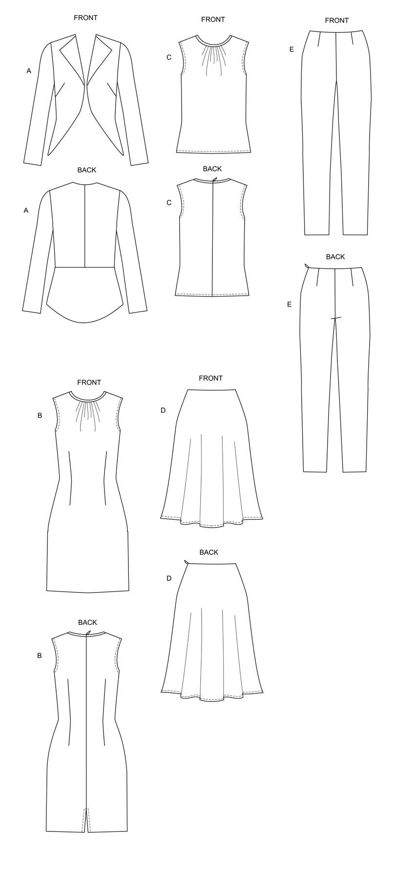 Sewing Pattern for Womens Jacket Pants Dress Skirt & Top - Etsy
