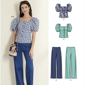 New Look Sewing Pattern N6678 Misses' Top and Trousers N6678