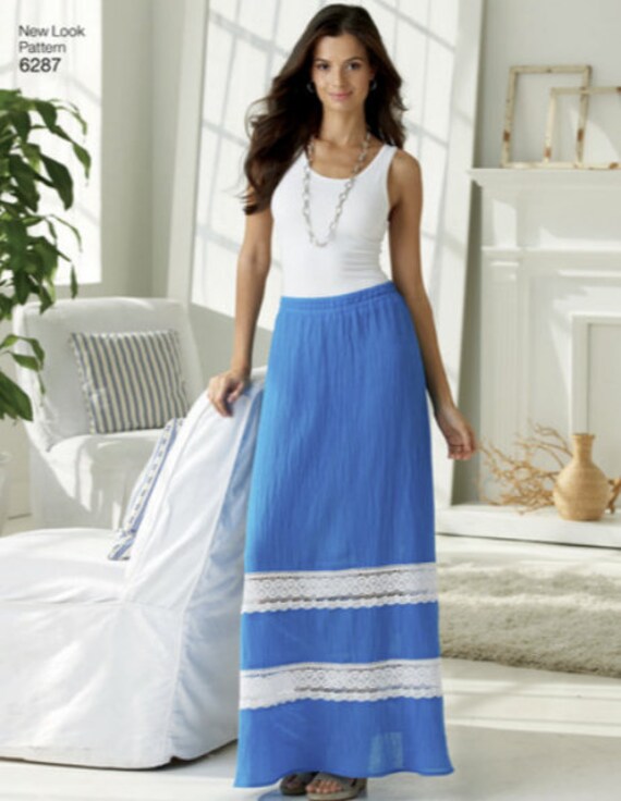 Sewing Pattern for Womens Skirts New Look Pattern N6287 New Pattern Misses SKIRTS in 4 Variations Mini to Maxi Lengths Etsy