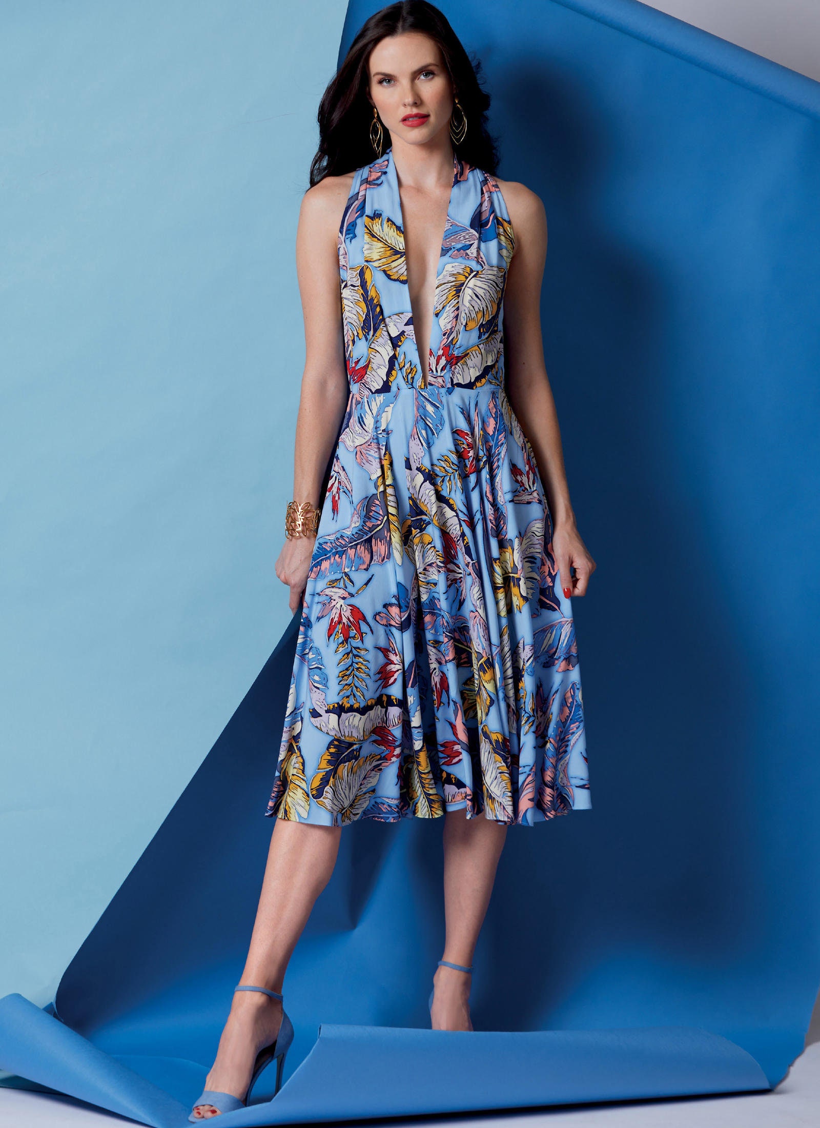 vogue レイニー Sewing Pattern for Womens Halter Style Dresses, Vogue