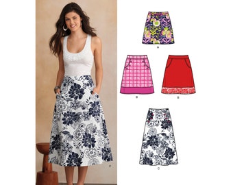 Sewing Pattern for Womens Skirts, New Look Pattern N6106, New Pattern, Misses' Skirt Pattern, A-Line Skirts in 3 Lengths