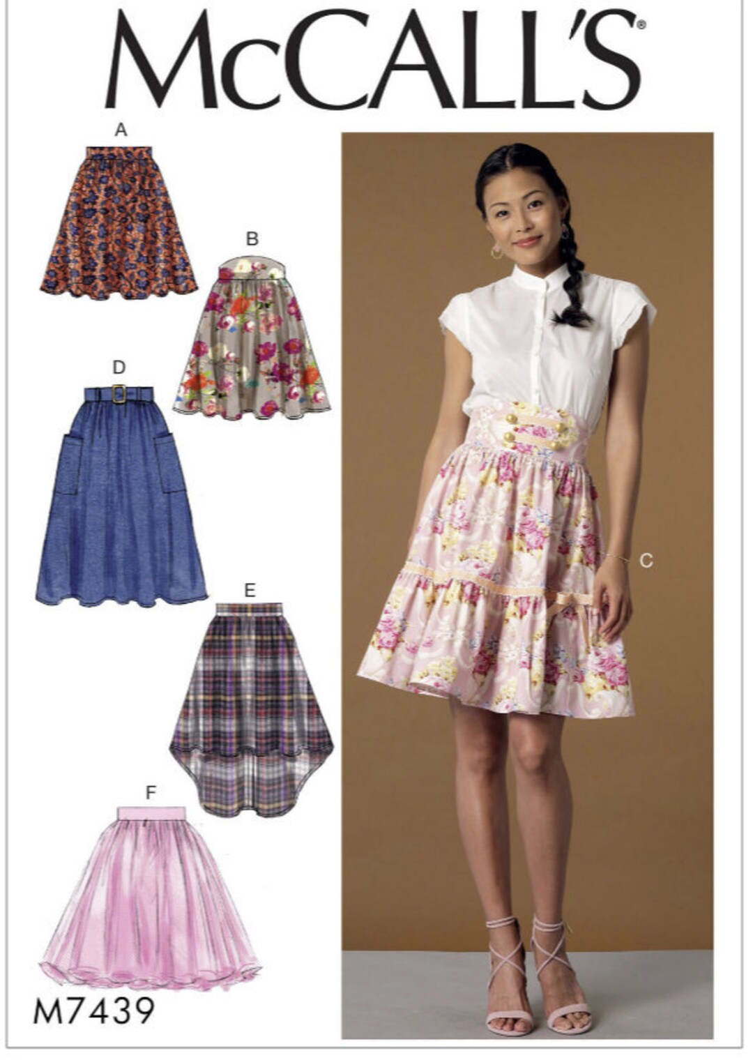 Sewing Pattern for Womens Skirts Mccalls Pattern M7439 - Etsy