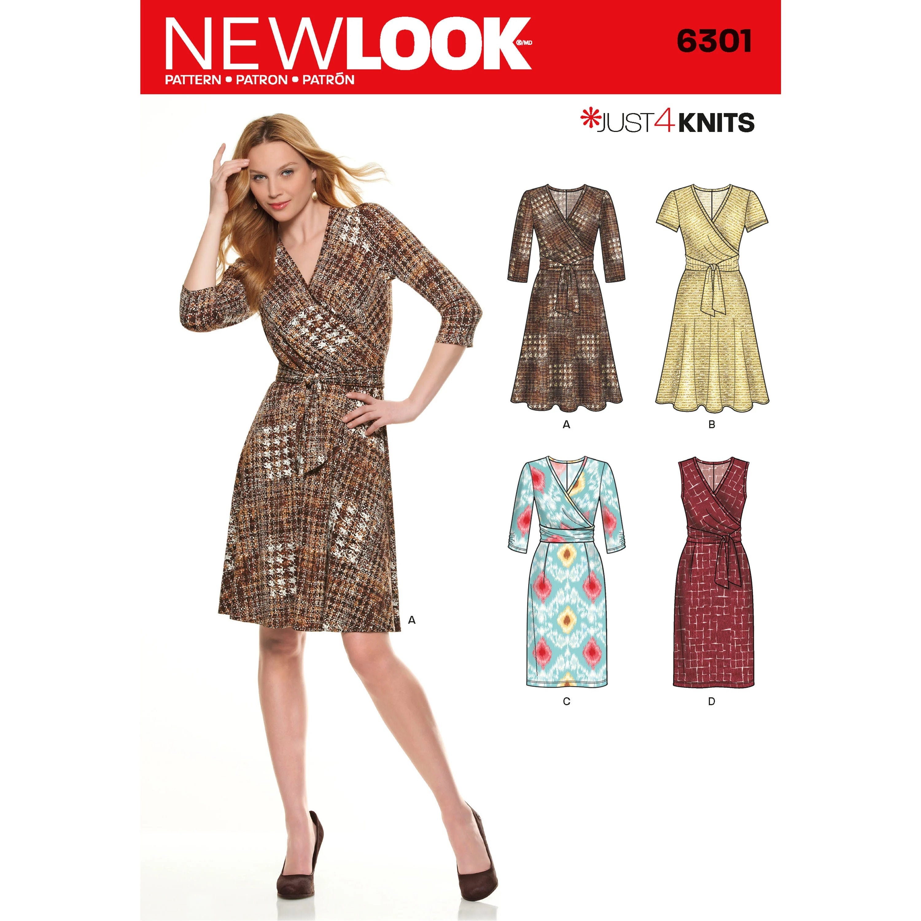 Sewing Pattern for Womens Dresses, New Look Pattern 6301, New Pattern ...